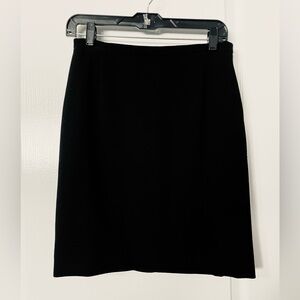 VINTAGE ESCADA by Richards Greenwich black wool pencil skirt EUC size 40
